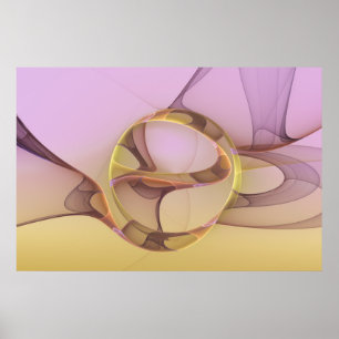 Poster Abstrato motiva arte frontal rosa moderna Ouro ros
