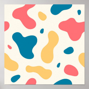 Poster Abstrato Multicolor Shapes Art