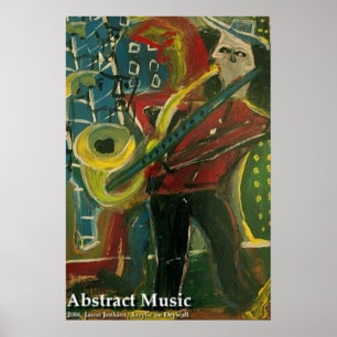 Póster Abstrato Music