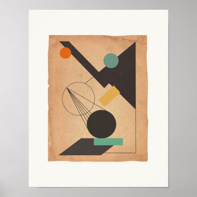 Poster Abstrato nº 1 Bauhaus (Frente)