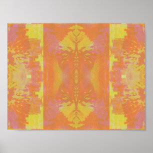 Póster Abstrato na laranja e no amarelo