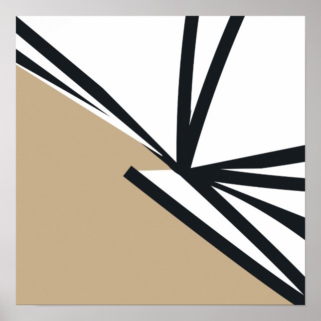 Poster Abstrato Neutro Moderno (Frente)