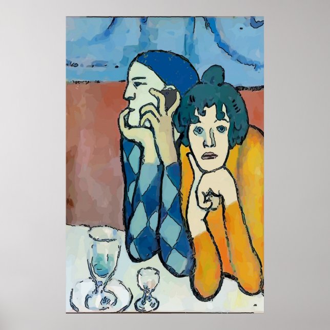 Poster Abstrato no Telefone celular, editar texto (Frente)