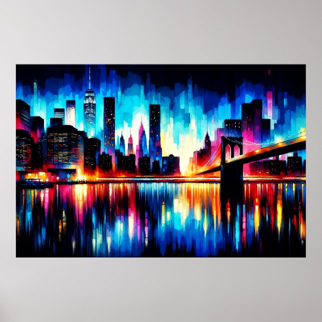 Poster Abstrato Nova Iorque 1103 (Frente)