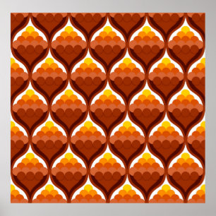 Poster abstrato orgânico forma padrão decorativo de vitór