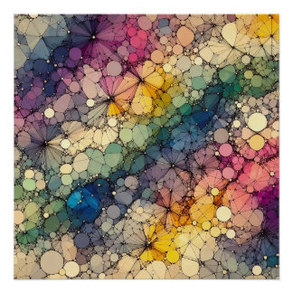 Póster Abstrato - Padrão 2 - AI - Trabalho de arte