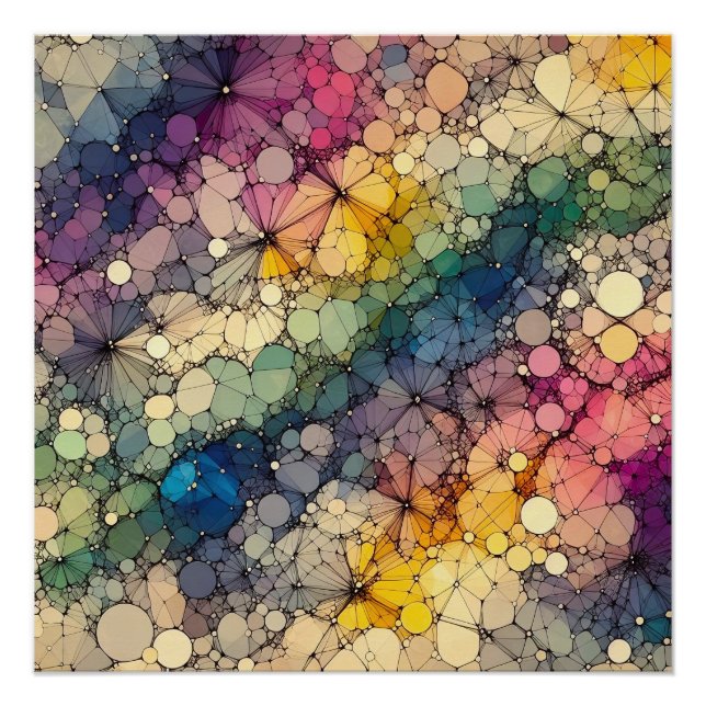 Póster Abstrato - Padrão 2 - AI - Trabalho de arte (Frente)