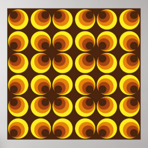 Poster Abstrato. Padrão ininterrupto colorido de 60 s, re