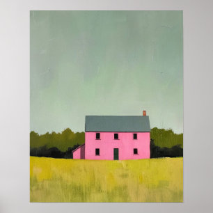 Poster Abstrato Painting, Farmhouse Horizon