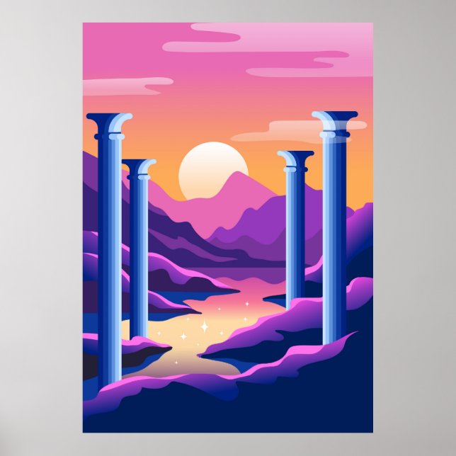 Poster Abstrato paisagem (Frente)