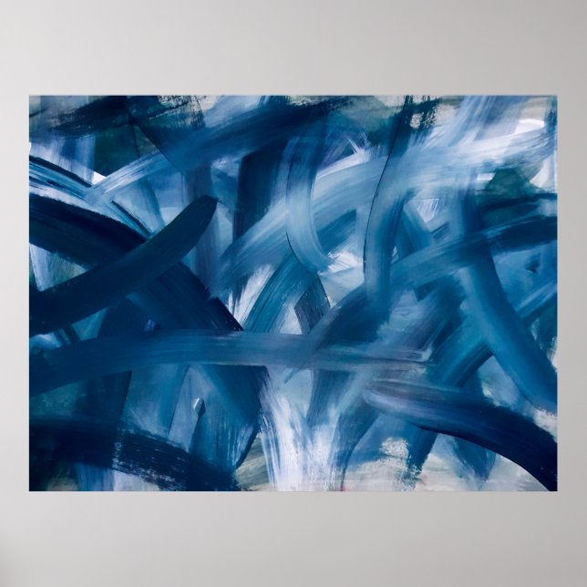 Poster Abstrato, paisagem de pintura moderna. Arte da noi (Frente)