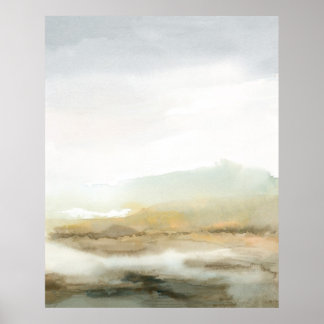 Poster Abstrato Paisagem Mistura Arte Vertical Castanha