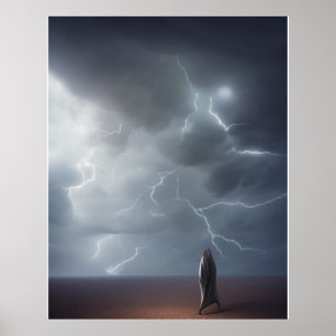 Poster Abstrato paisagem moderna e única surreal