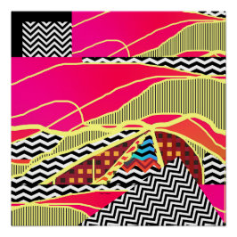 Póster Abstrato Paisagem Poster brilhante