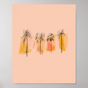 Poster Abstrato Palm Trees
