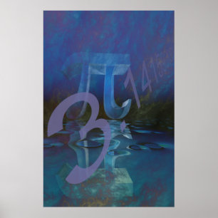 Póster Abstrato Pi