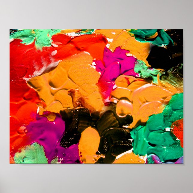 Poster Abstrato pintura na Canvas (Frente)