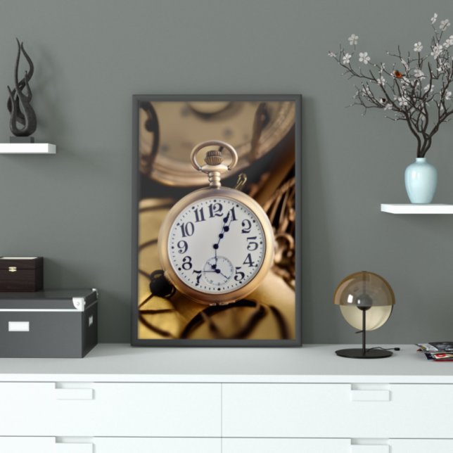 Poster Abstrato Pocket Watch (Criador carregado)