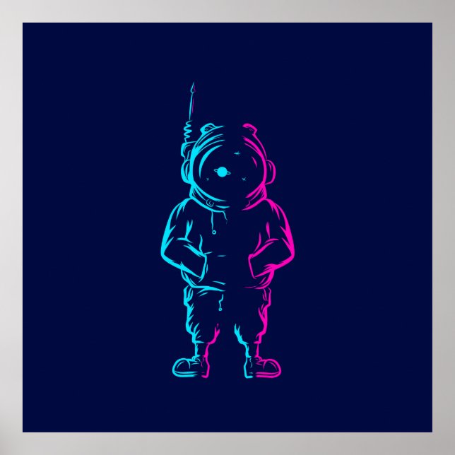 Poster Abstrato pop art (Frente)