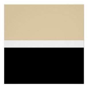 Póster Abstrato preto bege