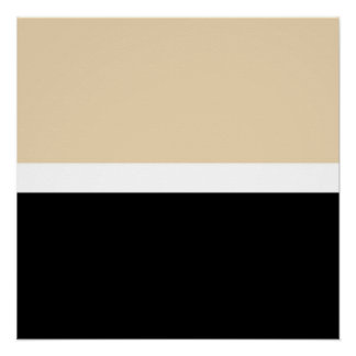 Póster Abstrato preto bege