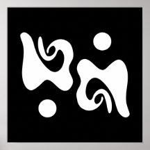 Abstrato preto e branco