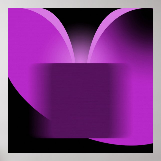 Póster Abstrato Purple Luxury com Black AP0004 (Frente)
