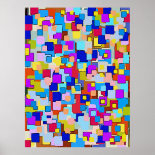 Poster Abstrato quadrados