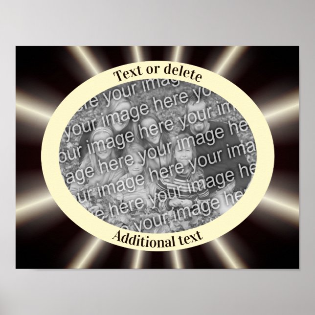 Poster Abstrato Rays Frame Crie sua própria foto (Frente)