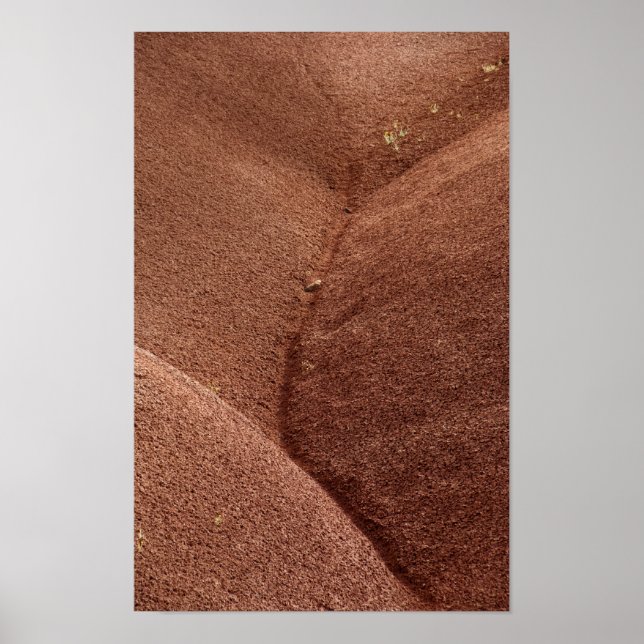 Poster Abstrato Red Painted Colinas Oregon (Frente)