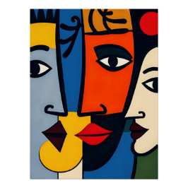 Póster Abstrato Retrait Art