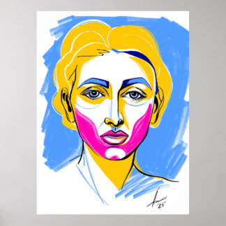 Poster Abstrato retrato nº 2