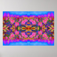 Abstrato retro cor-de-rosa floral, campos de giras