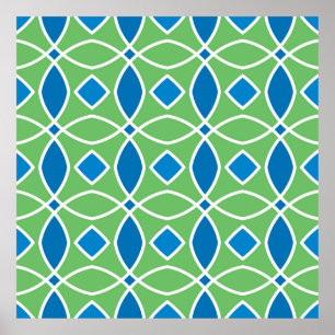 Poster Abstrato Retro Padrão geométrico sem costura com t