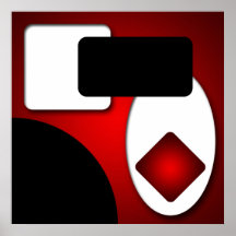 Abstrato Rich Modern Red Shapes AP0006