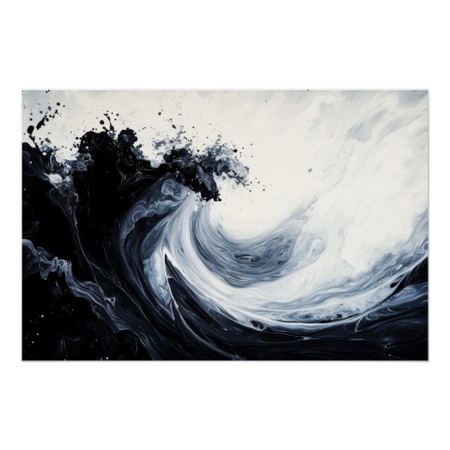 Póster Abstrato Ripples (Frente)