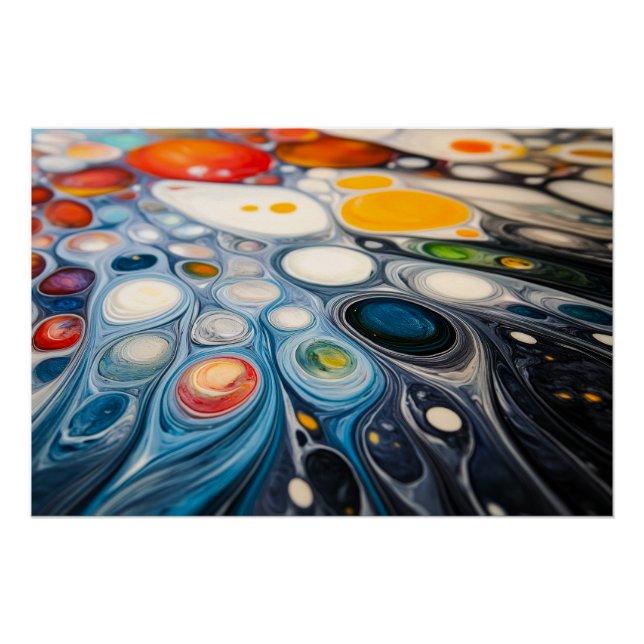 Póster Abstrato Ripples (Frente)