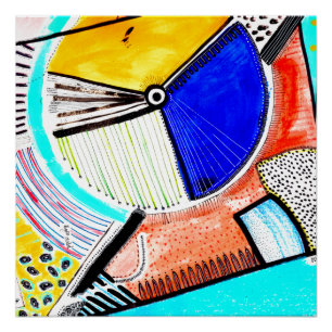 Póster Abstrato roda