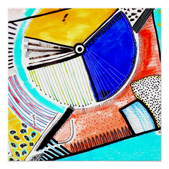 Póster Abstrato roda (Frente)
