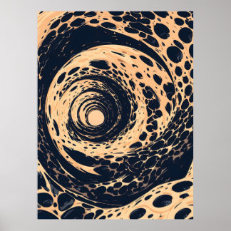 Poster Abstrato: Rodovalho Orgânico, Texturado, Arte Circ
