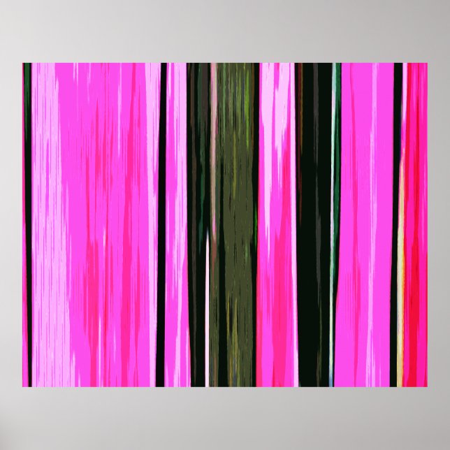 Poster Abstrato, Rosa E Vertical, Stripes 704 (Frente)