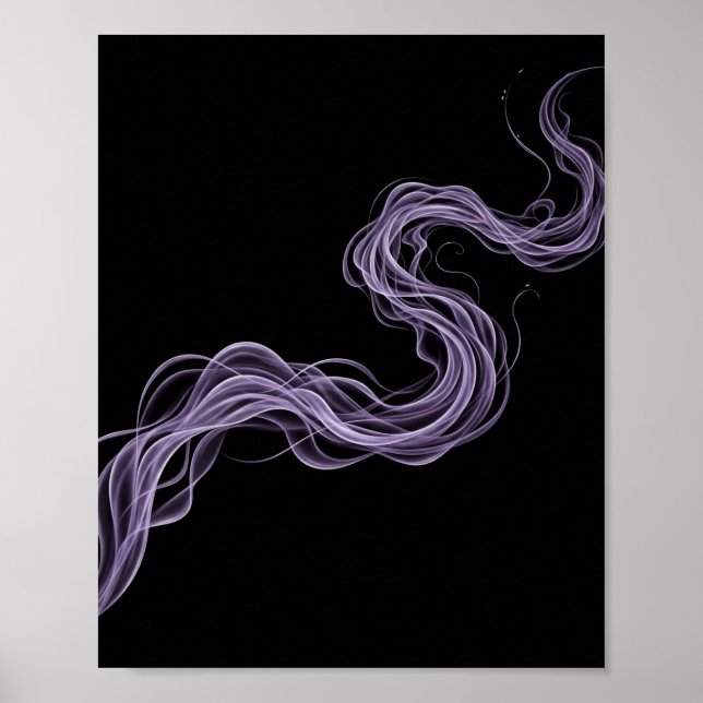 Poster Abstrato Roxo Fumaça - Arte da Parede Eetérea (Frente)