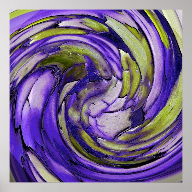 Poster Abstrato Roxo N (Frente)