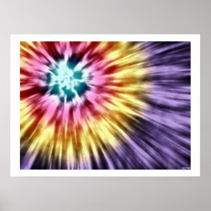 Poster Abstrato Roxo Tie Dye
