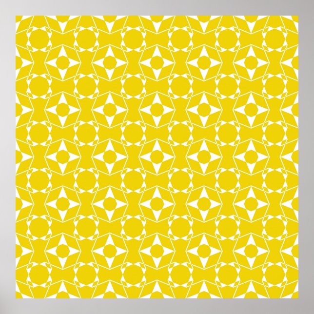 Poster Abstrato sem costura, de Ripe Lemon yellow col (Frente)