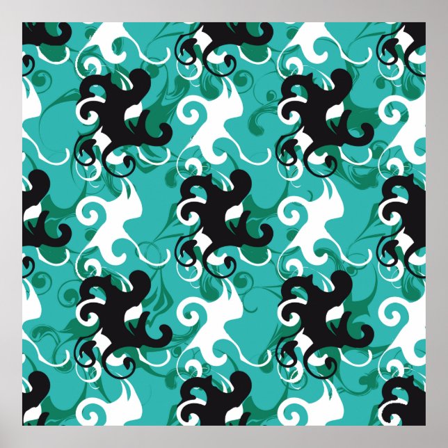 Poster Abstrato sem descontinuidades padrão qualitativo i (Frente)