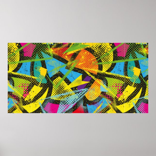 Poster Abstrato sem descontinuidades. Papel de parede com (Frente)