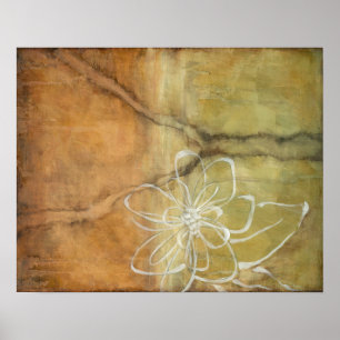 Póster Abstrato Silhuette Painting (Impressão em tom)