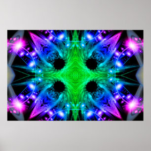 Poster Abstrato Snowflake