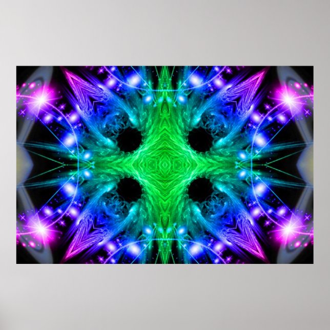 Poster Abstrato Snowflake (Frente)
